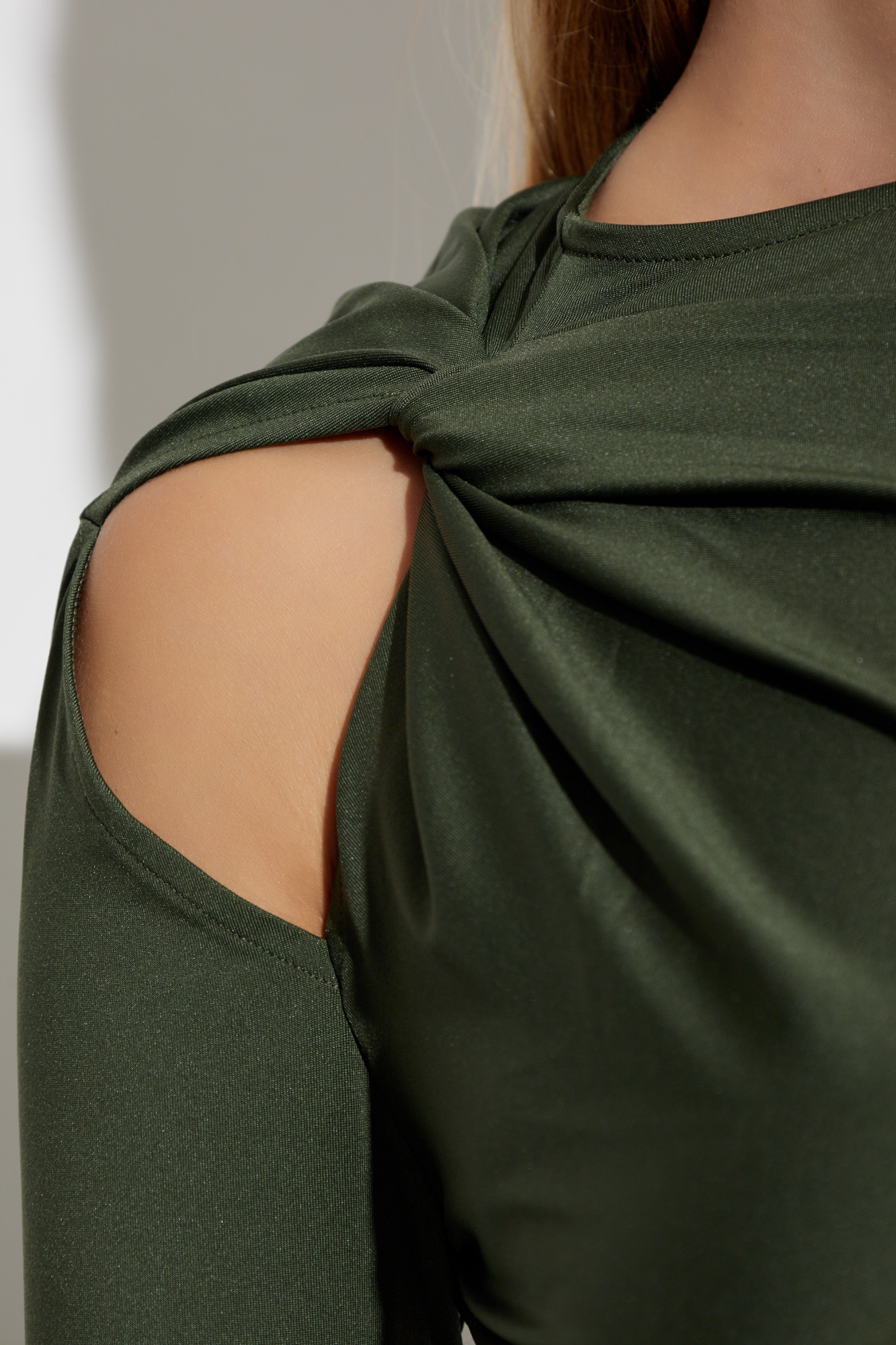 Green Asymmetric dress with draping Victoria Beckham - Vitkac GB